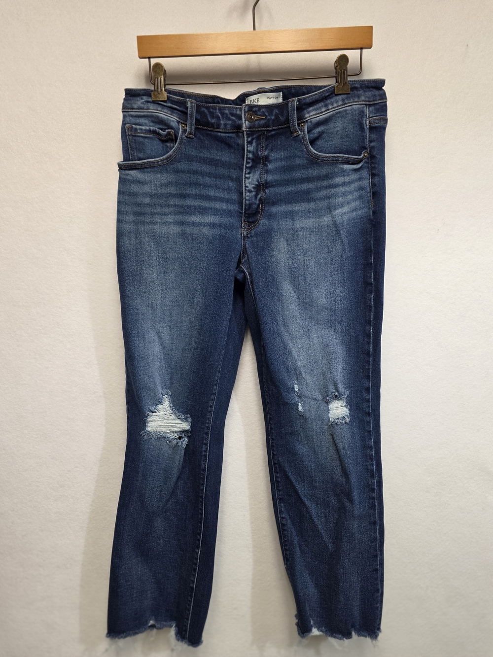 BKE Payton Universal Fit Womens Size 29 Midrise Crop Straight Blue Jeans